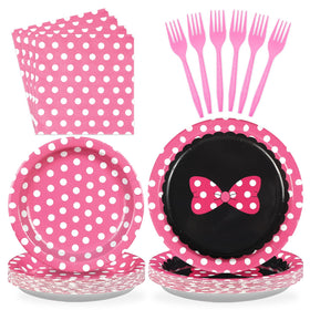 Grencian pink mouse 9-inch plates for festive kids' parties and easy cleanup.