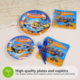 Grencian racing car forks provide sturdy disposable utensils for easy cleanup