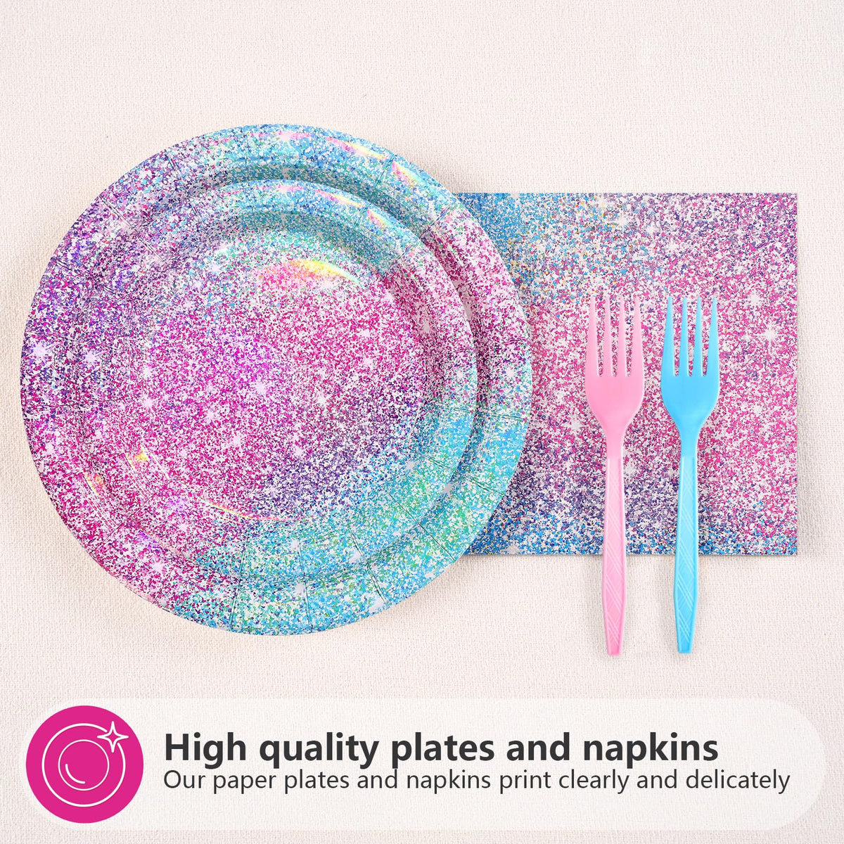 Grencian rainbow napkins enhance color and absorbency for easy celebration cleanup
