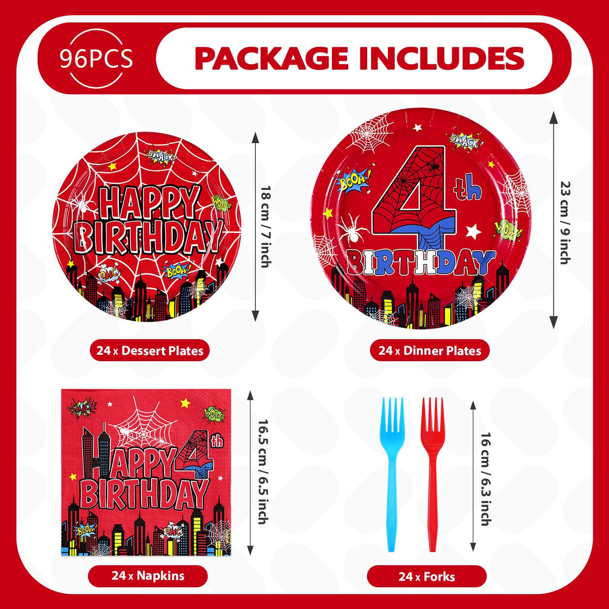 Grencian Spider 4th plates 7in ideal for kids portions