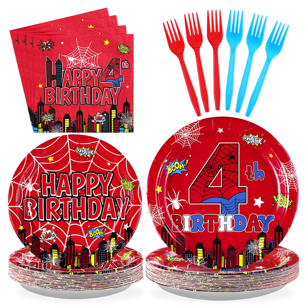 Grencian Spider 4th plates 9in for quick serving and bright visuals