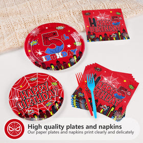 Grencian spider 7-inch plates add color and convenient serving for snacks.