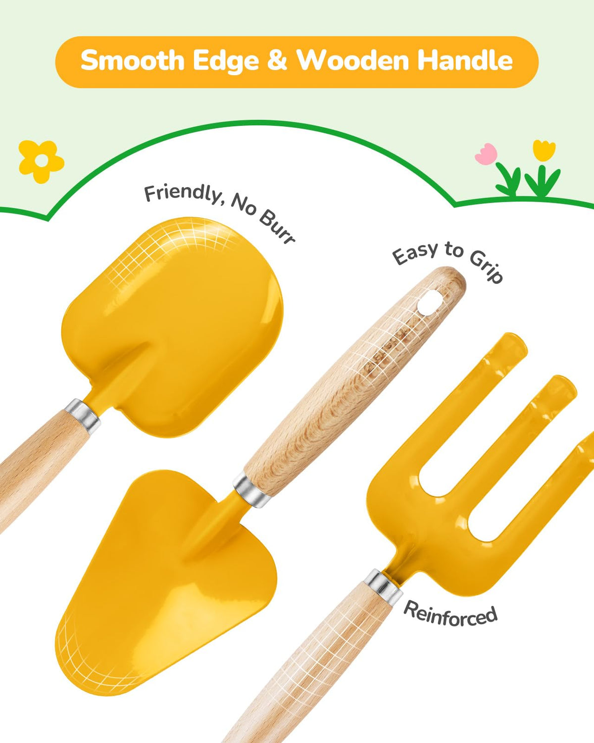 Grenebo kids garden set garden hat shields sun during outdoor exploration