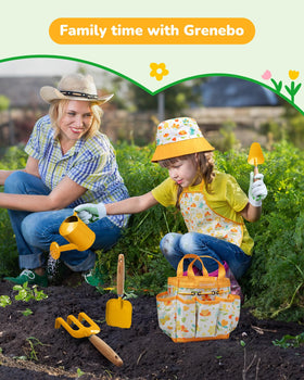 Grenebo kids garden set watering can makes watering gentle and fun