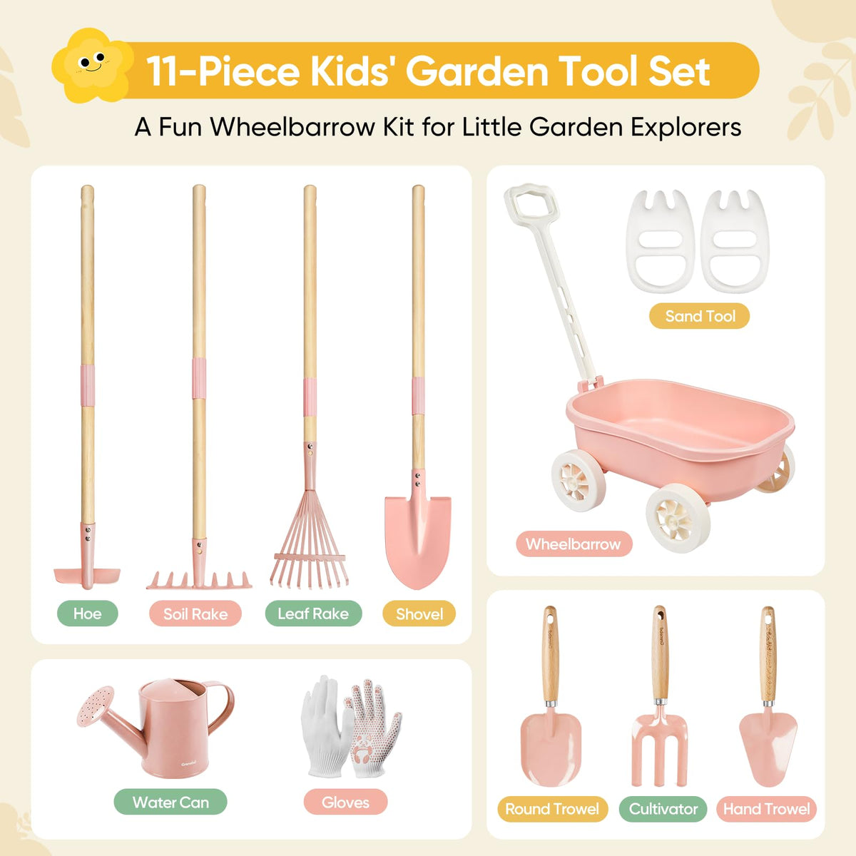 Grenebo soil rake in action, ideal for digging and tidying sandbox play.