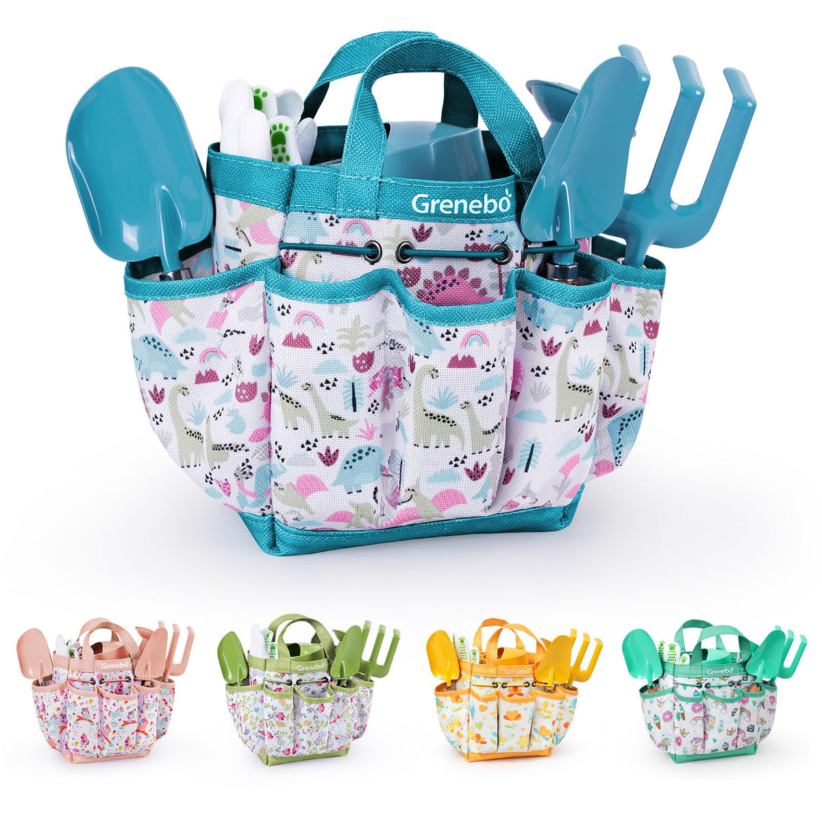 Grenebo kids gardening set blue shovels for safe beginner digging