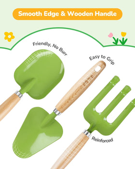 Grenebo kids gardening set gloves offer secure grip for small hands