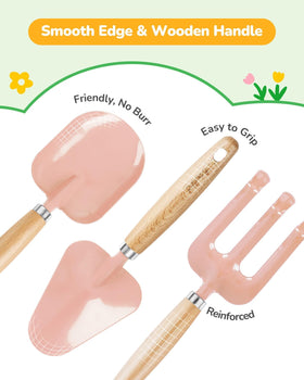 Grenebo kids gardening hat pink offers sun protection during play