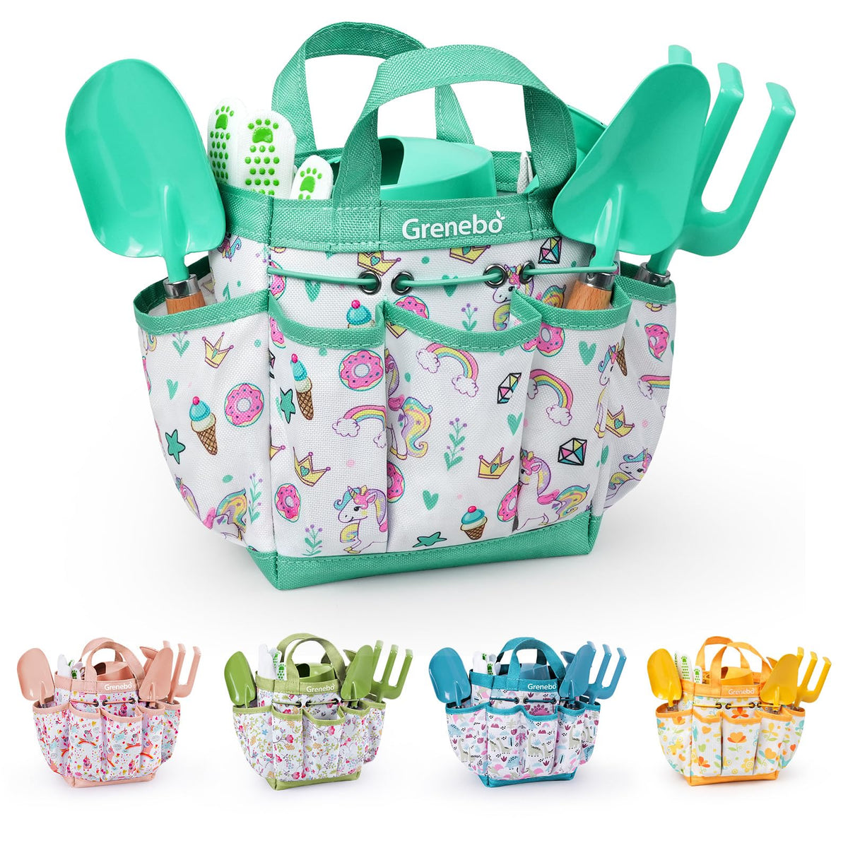 Grenebo Kids Gardening Set Lake Green all-in-one kit for outdoor learning.
