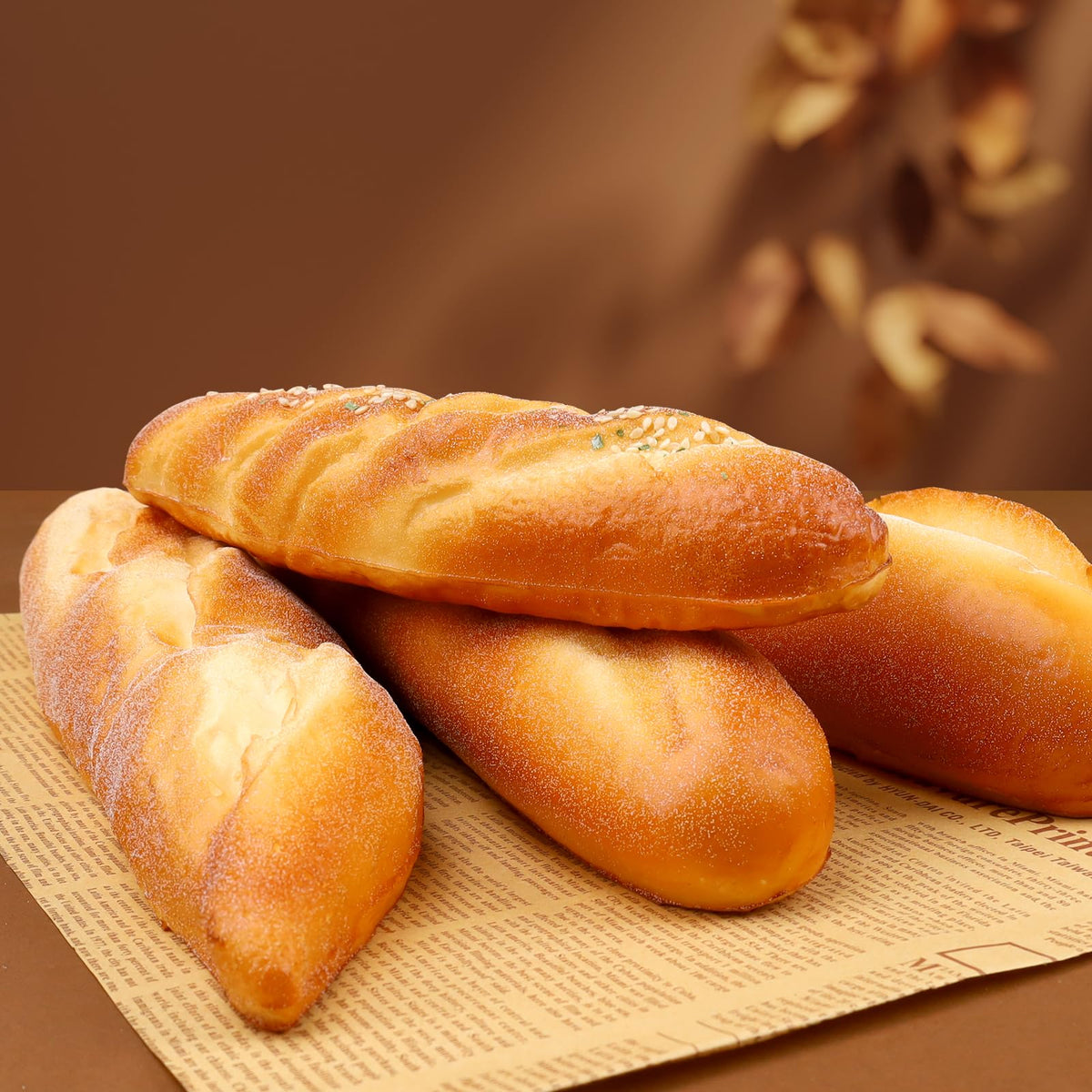 Gresorth 3D textured bread decoration enhances window displays and photography.