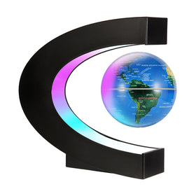Gresus levitating world map globe on full display for a striking desk centerpiece.