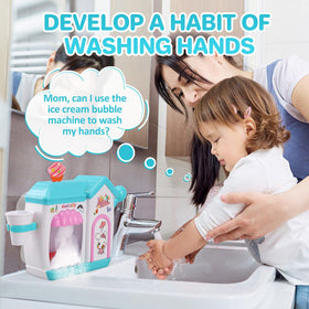Gretex bubble toy works with shower gel to create foam and bubbles