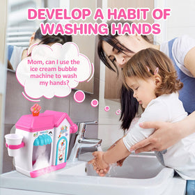 Gretex toy can be installed on washbasin for hand washing play.