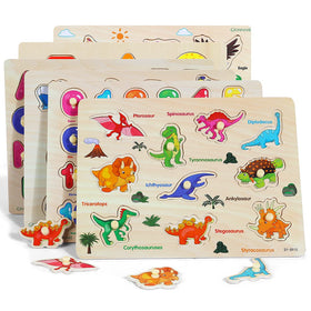 GR GRINNNIE wooden peg puzzle animal sparks curiosity and fine motor play.
