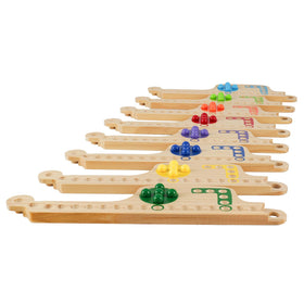 Grhonior interlocking pegs board assembly demonstrates sturdy wooden design for family play