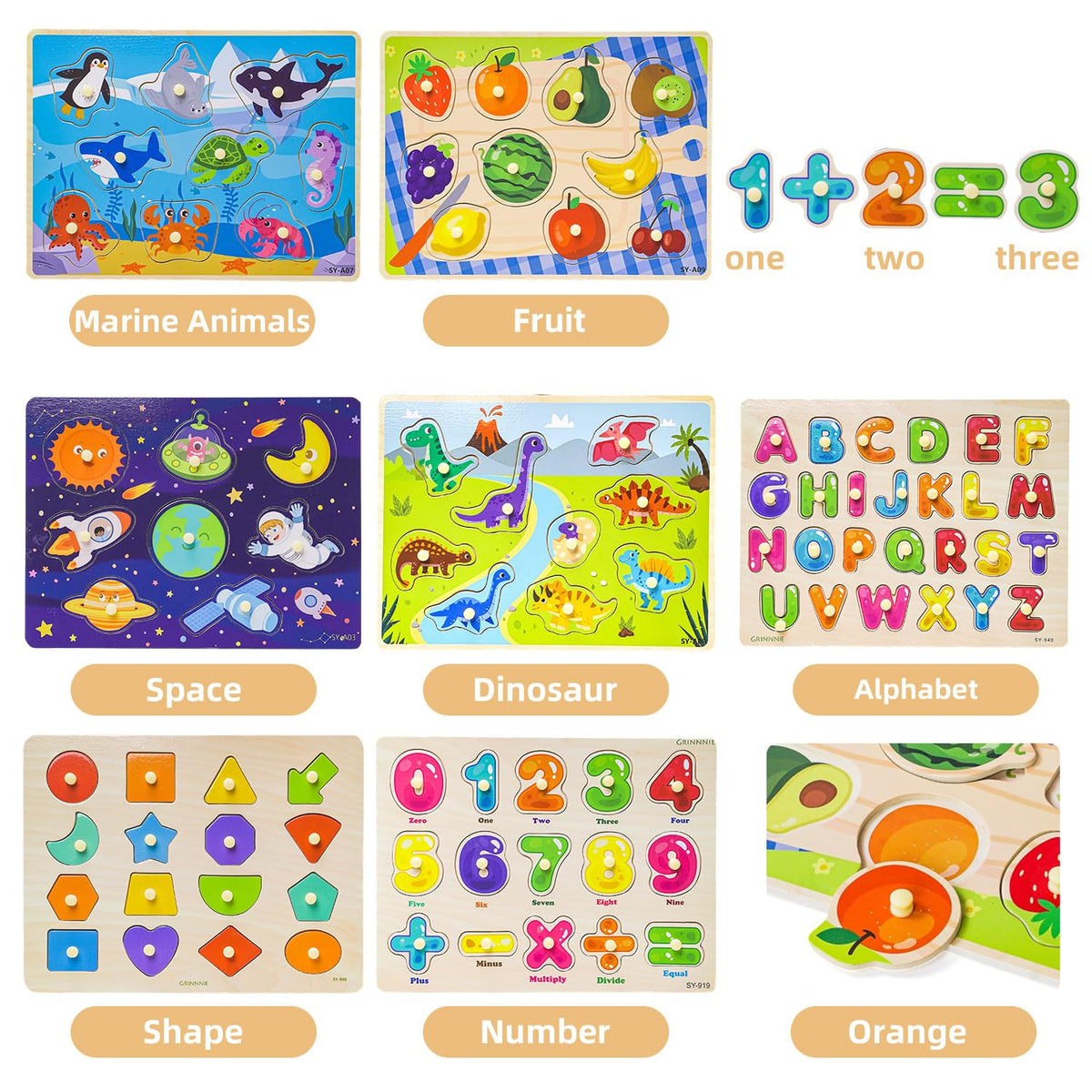 GRINNIE number puzzle supports counting through hands-on play.