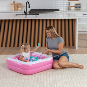 GRIP A POOL 3-in-1 inflatable floor with drain close-up