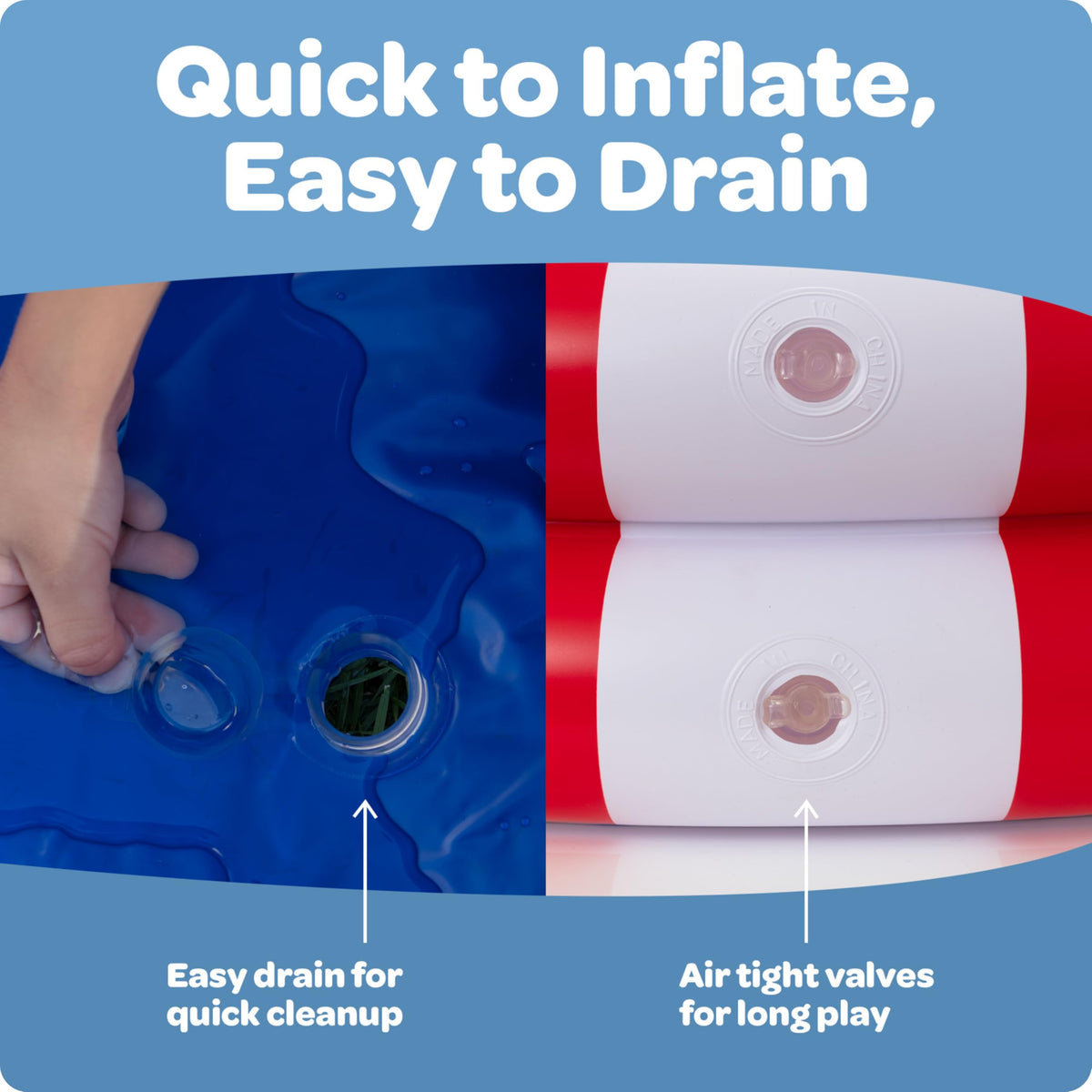 GRIP A POOL inflatable setup simplifies outdoor parties and field day activities.