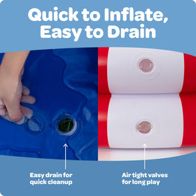 GRIP A POOL inflatable setup simplifies outdoor parties and field day activities.