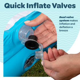 GRIP-A-POOL drain simplifies cleanup after outdoor fun.