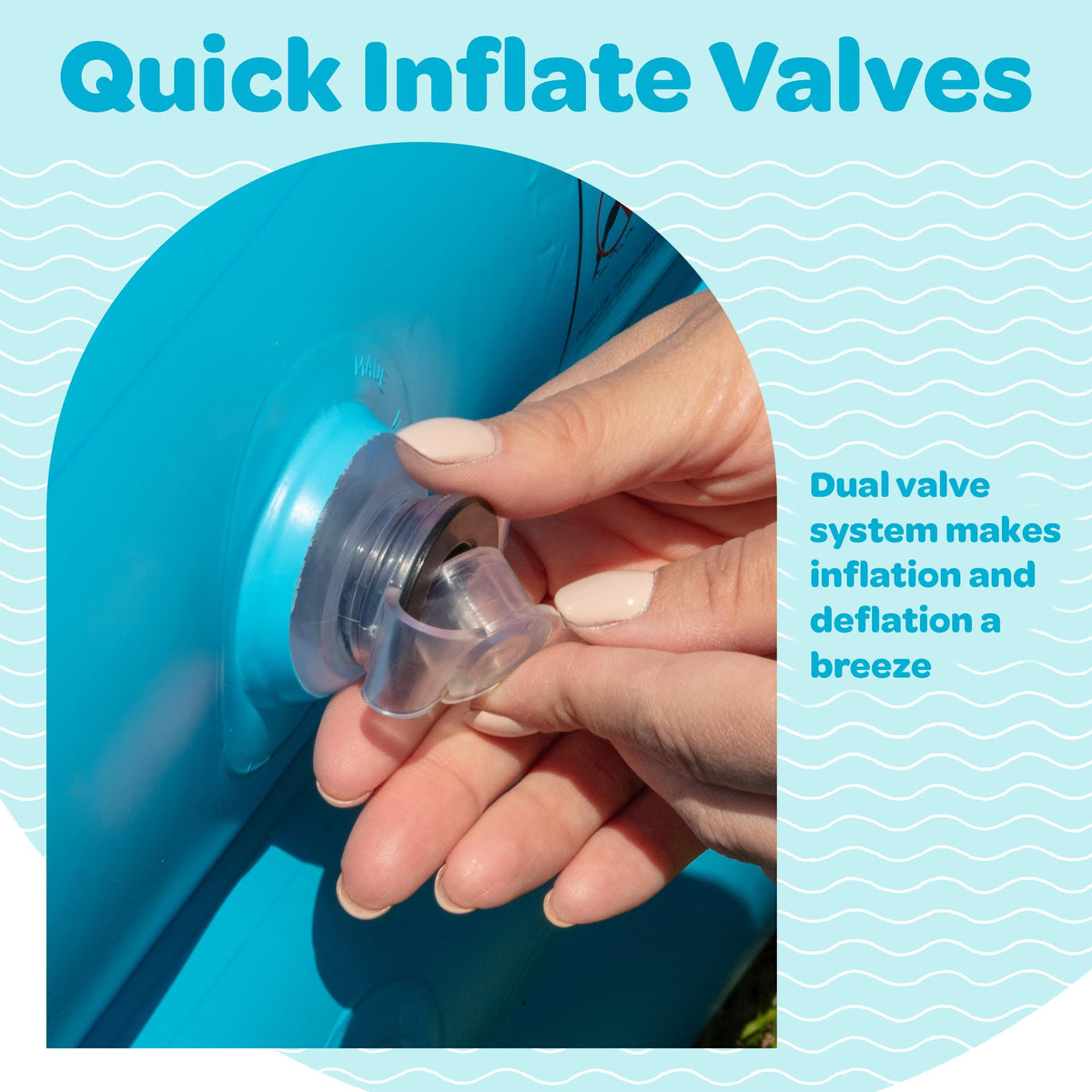 GRIP A POOL easy inflate and store facilitates quick setup and travel.