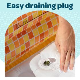 GRIP A POOL easy inflation and folding for travel and storage.