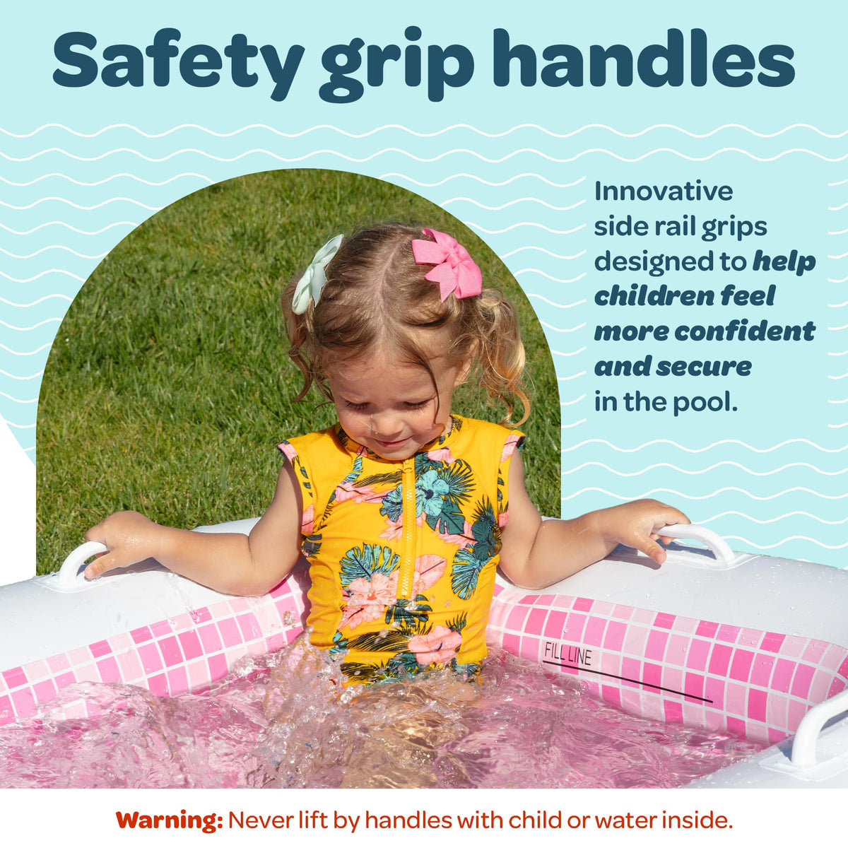 GRIP A POOL inflation valve enables quick setup for busy afternoons