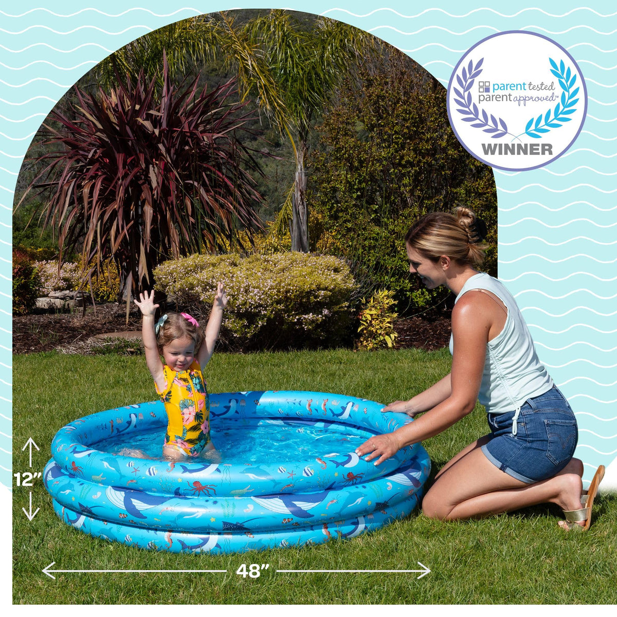 GRIP A POOL round pool demonstrates durable construction for outdoor use.