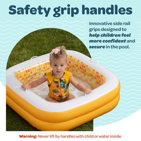 GRIP A POOL square shape design maximizing play space.