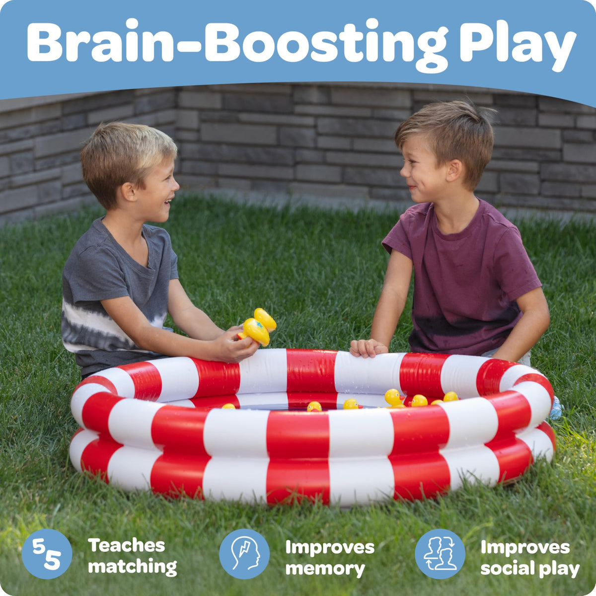 GRIP A POOL backyard party or birthday celebration with a portable water toy.