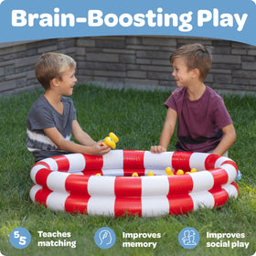 GRIP A POOL backyard party or birthday celebration with a portable water toy.