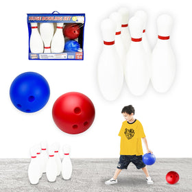 Grip Kids 17-inch huge bowling pins for backyard fun and safe play.