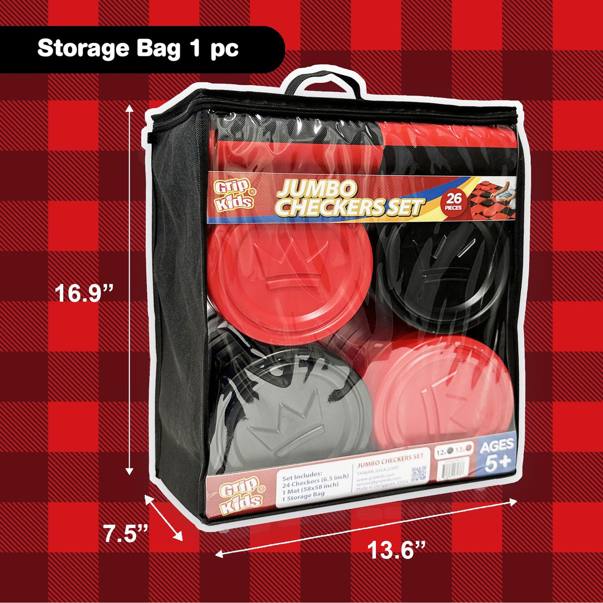 Grip Kids family party checkers encourage social interaction and friendly competition.