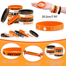 Grneric rubber bracelets for basketball favors, soft, comfortable wear during events