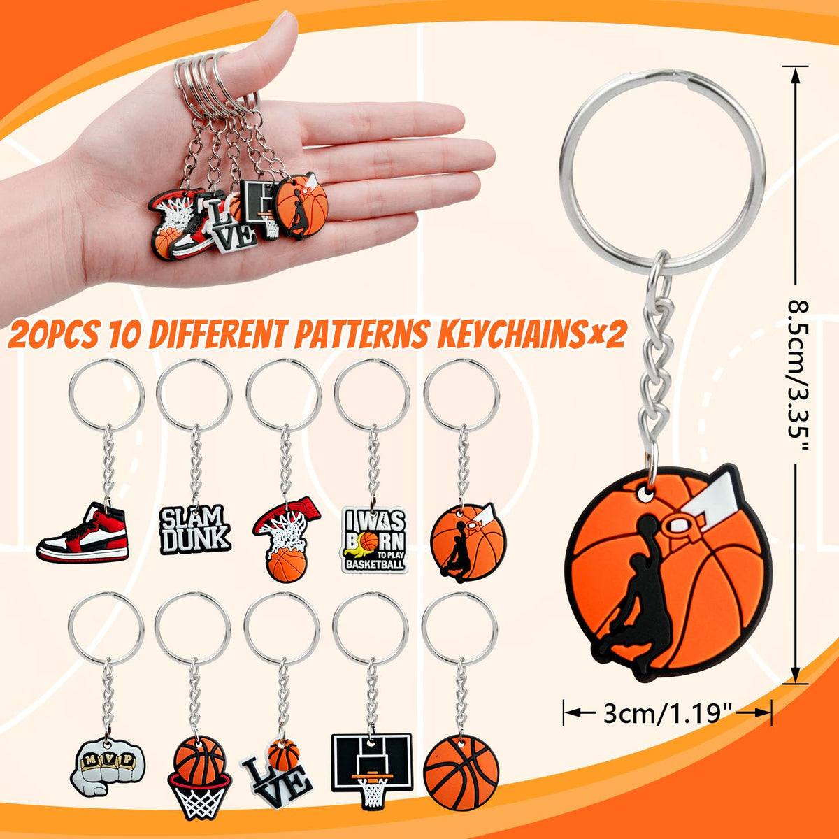 Grneric basketball stickers featured, waterproof and easy to decorate goodie bags