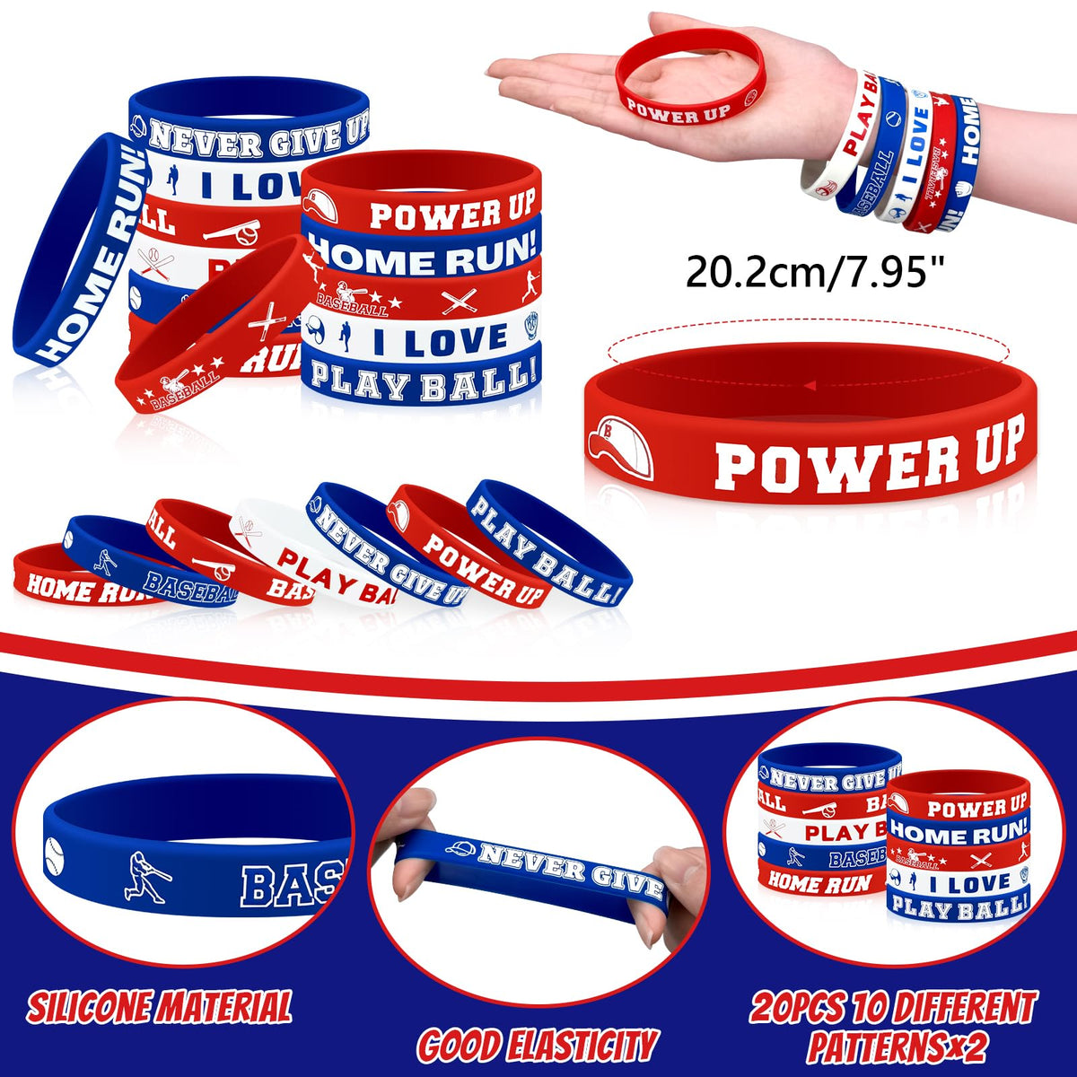 Grneric silicone bracelets are soft, safe, and comfortable party favors.