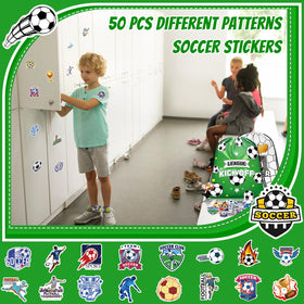 Grneric soccer-themed bags for cohesive party setup