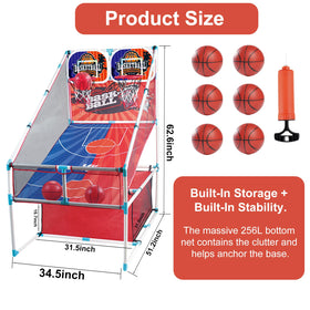 grnpeak basketball arcade hoop offers quick tool free assembly for fast setup