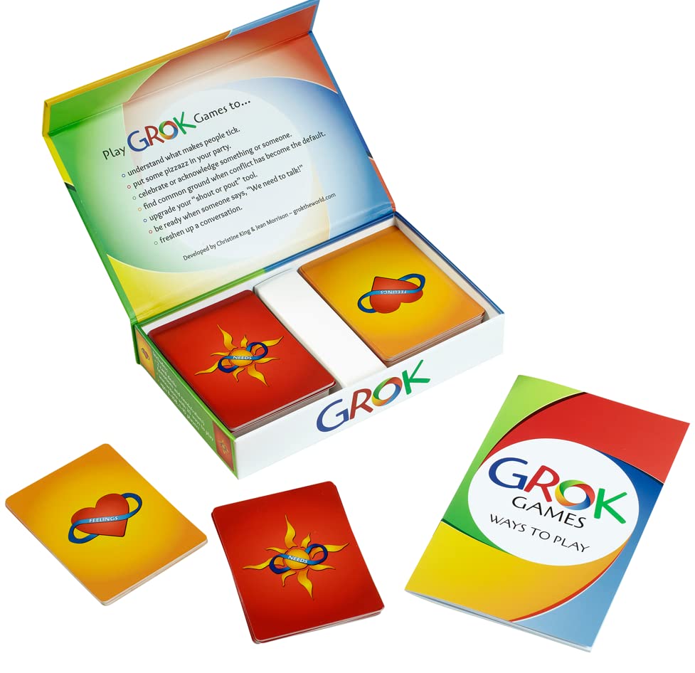 GROK feelings cards 70-count help identify emotions during conversations.