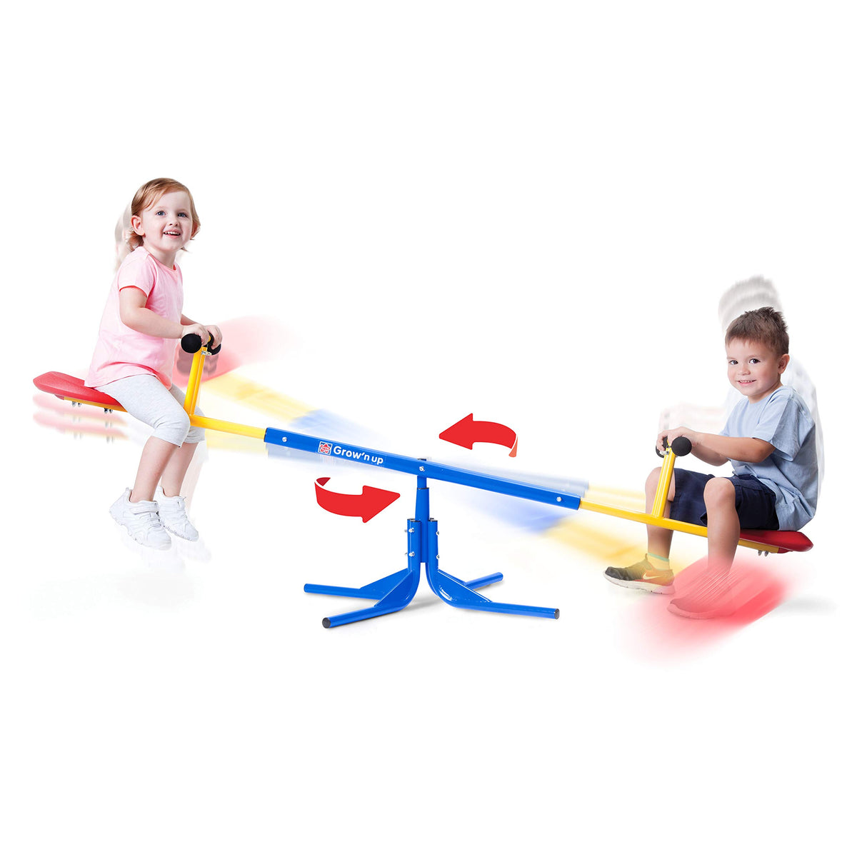 Grow'n Up Heracles Seesaw heavy-duty metal frame withstands outdoor use