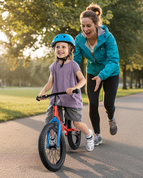 Growneer balance bike all-terrain tires, stable ride on pavement and grass