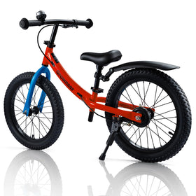 Growneer balance bike front view in blue, ideal for confident first rides