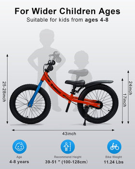 Growneer balance bike blue top view, showcases lightweight frame design
