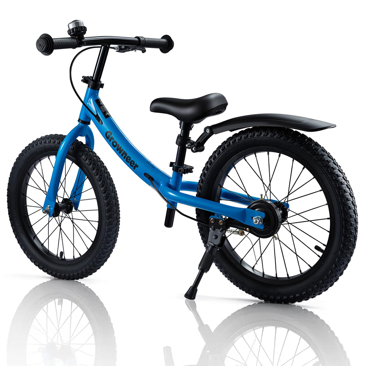 GROWNEER 16-Inch balance bike blue frame showcases ultra-lightweight design for easy handling.