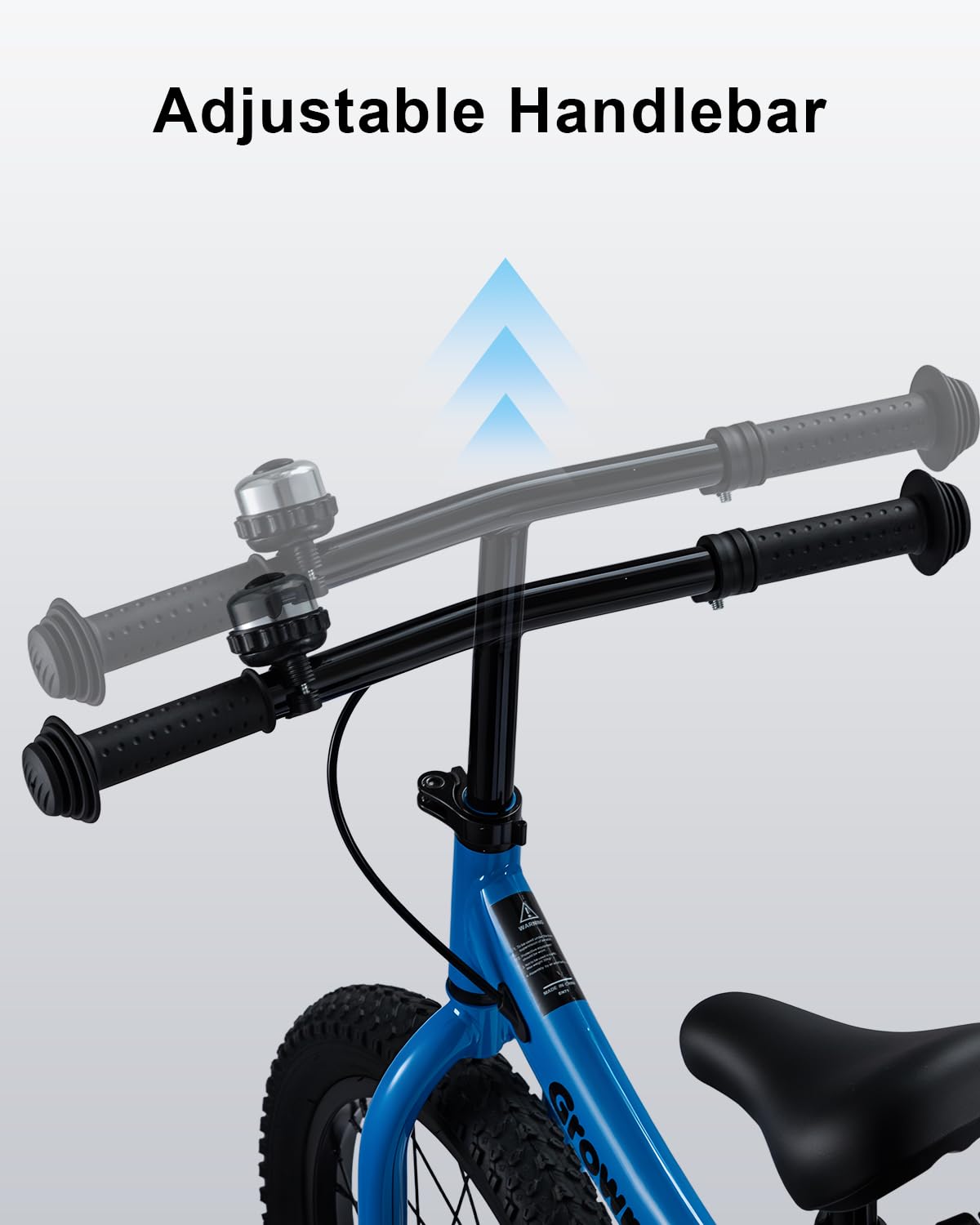 GROWNEER adjustable handlebars offer a comfortable grip for growing kids.