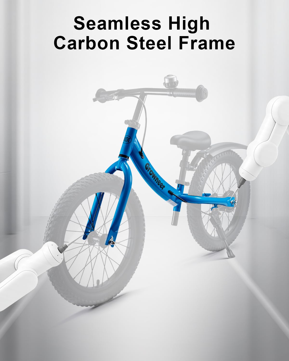 GROWNEER bike tires absorb bumps on pavement, grass, and light trails.