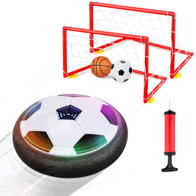 Growsland hover soccer ball front view with LED lights for indoor play