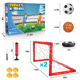 Growsland hover soccer ball side view with LED glow for indoor use