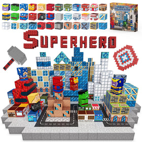 Growsland Magnetic Blocks city build scene enhances spatial awareness