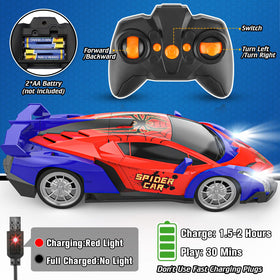 Growsland RC car includes two rechargeable batteries to extend playtime.
